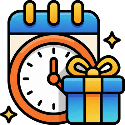 Calendário com presente